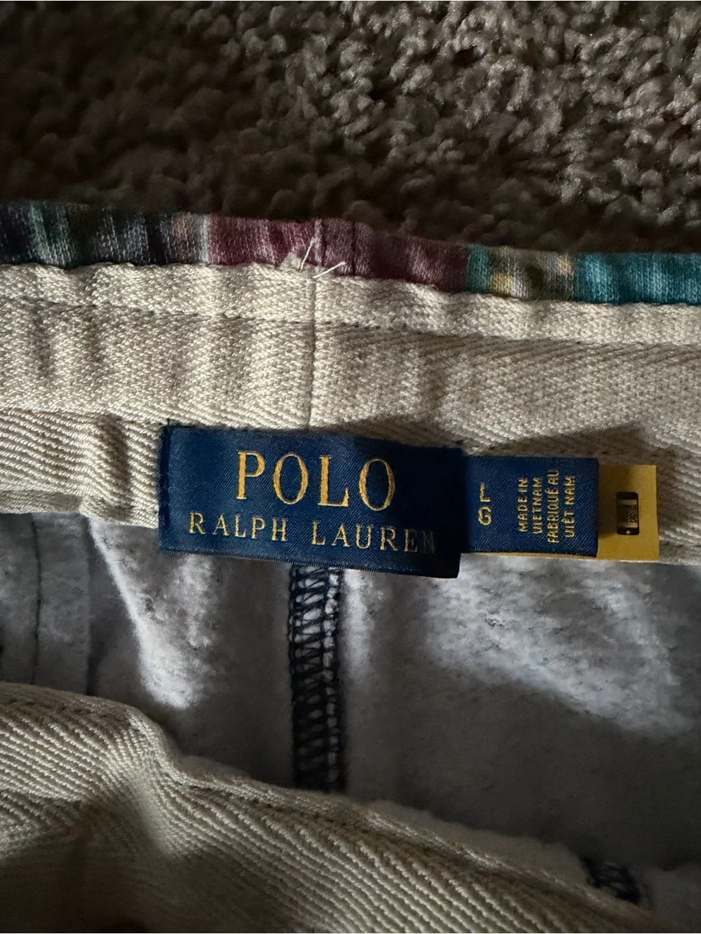 Ralph Lauren Multicolor Plaid Drawstring Athletic Shorts - Blue & Red